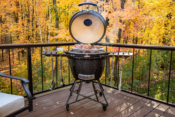 Pit Boss Kamado PBK24 - Black (Incl. beschermhoes, aspook en heat deflector!)